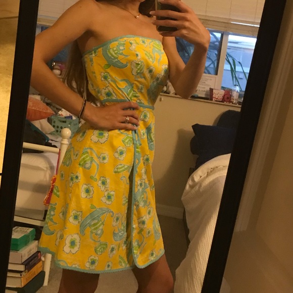 🌸Lilly Pulitzer Les Monkeys Strapless Faux Wrap🌸 - Picture 7 of 7